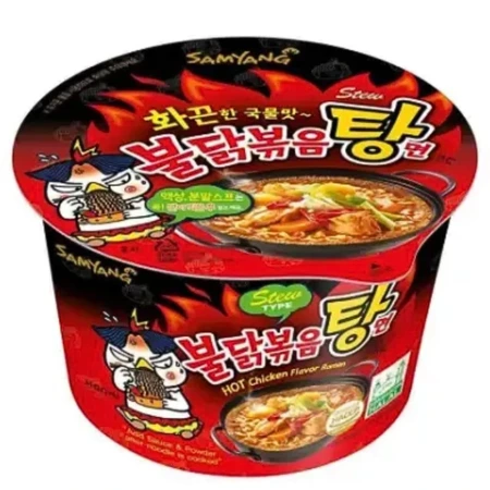 Zupa ramen o smaku bardzo ostrego kurczaka, Big Bowl Stew, kubek, Samyang